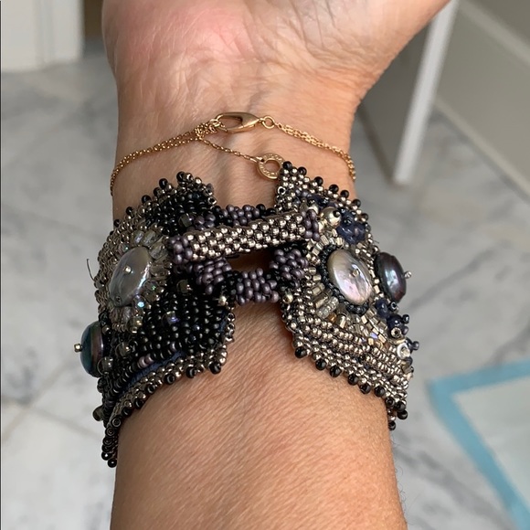 Bracelet beads and pearls  with a toggle clasp. - Picture 4 of 8